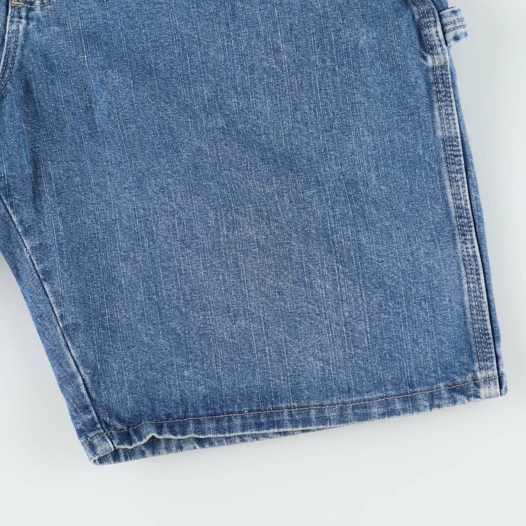 Wrangler denim painter shorts, men's size W35 (approx.) cotton blue type Vintage Second Hand