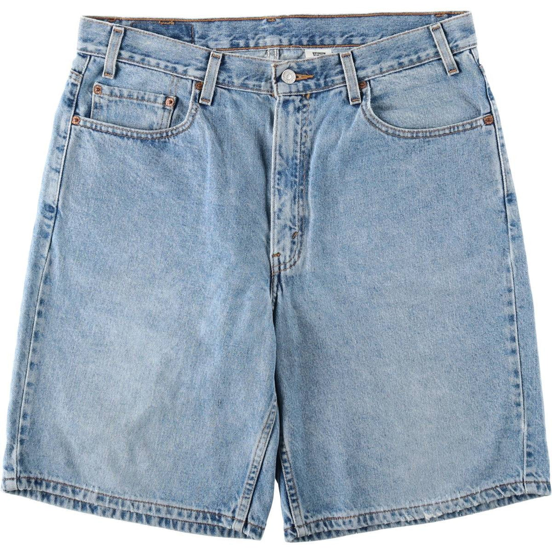 00'S Levi's 550 Relaxed Fit Denim Shorts for Men, Size W36 cotton blue type Vintage Second Hand