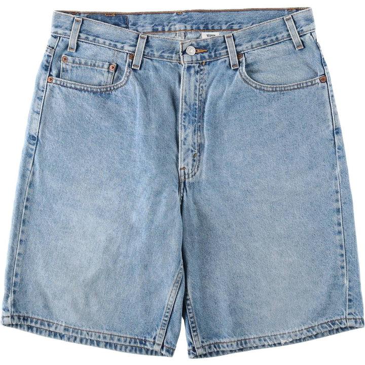 00'S Levi's 550 Relaxed Fit Denim Shorts for Men, Size W36 cotton blue type Vintage Second Hand