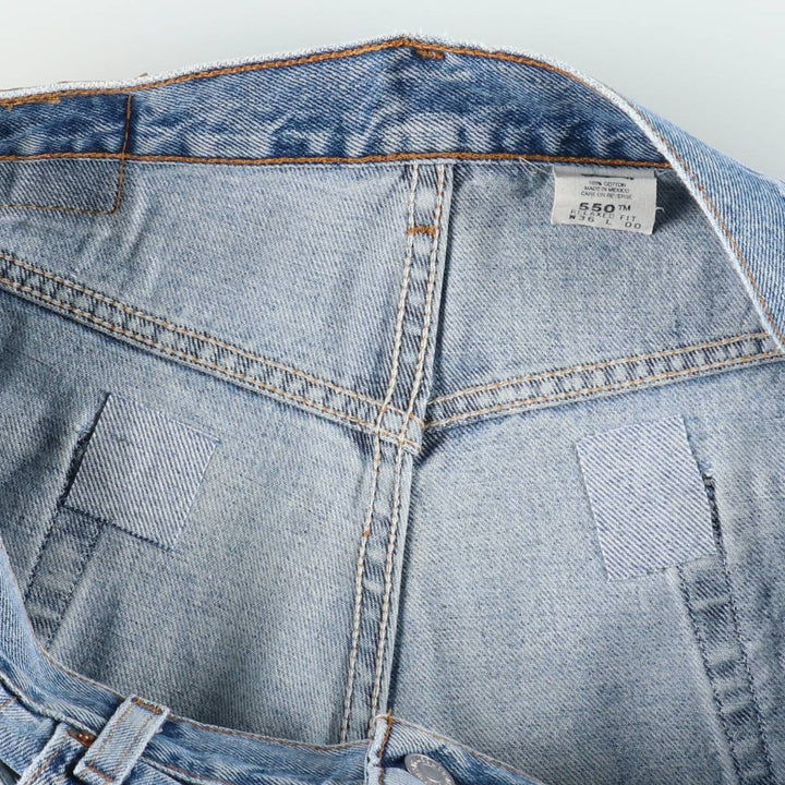 00'S Levi's 550 Relaxed Fit Denim Shorts for Men, Size W36 cotton blue type Vintage Second Hand