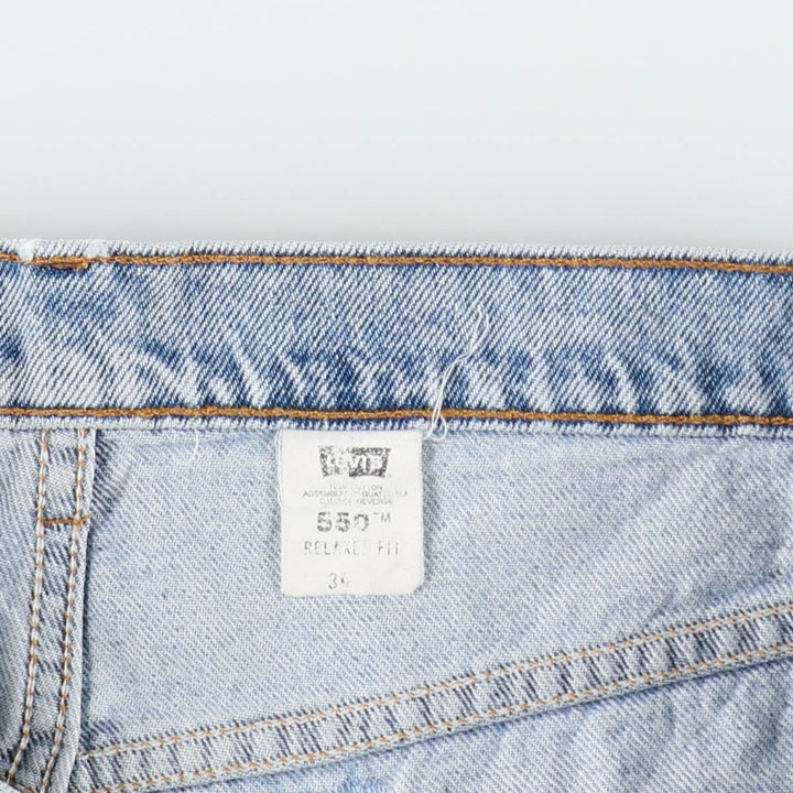 Levi's 550 Relaxed Fit Denim Shorts, Men's Size W34 (approx.), Orange Tab unclear Blue type light blue Vintage Second Hand