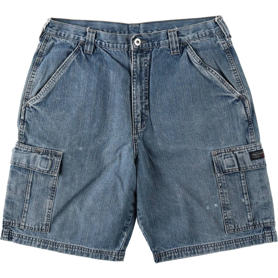 Wrangler denim cargo shorts, men's size W34 (approx.) cotton blue type Vintage Second Hand