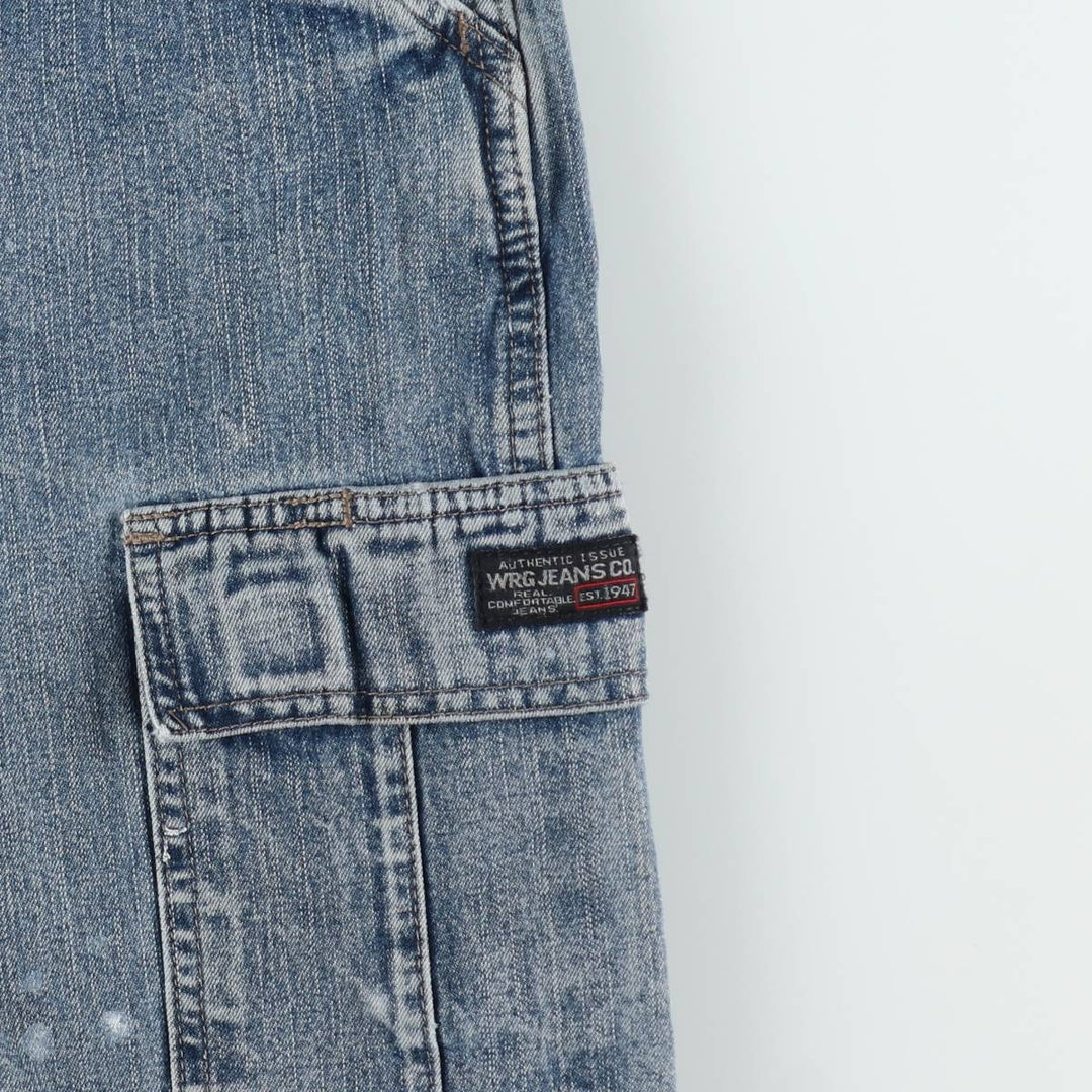 Wrangler denim cargo shorts, men's size W34 (approx.) cotton blue type Vintage Second Hand