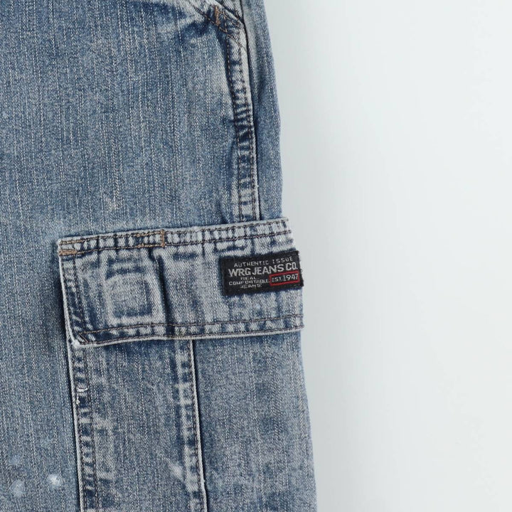 Wrangler denim cargo shorts, men's size W34 (approx.) cotton blue type Vintage Second Hand