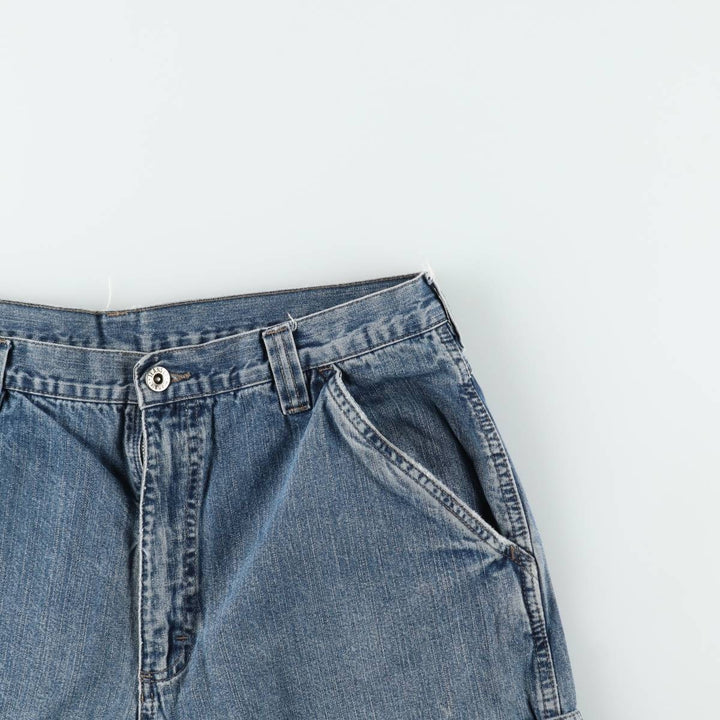 Wrangler denim cargo shorts, men's size W34 (approx.) cotton blue type Vintage Second Hand