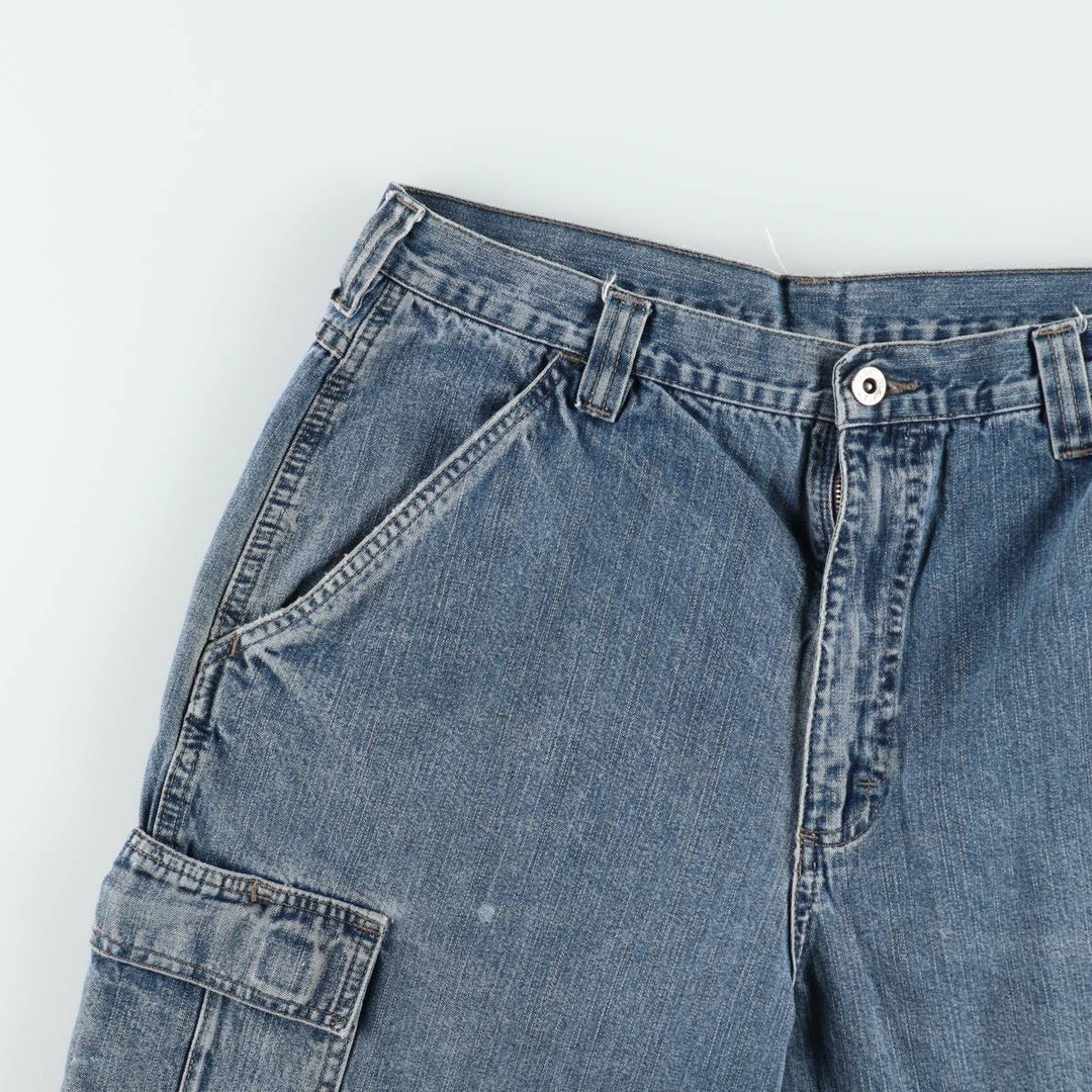 Wrangler denim cargo shorts, men's size W34 (approx.) cotton blue type Vintage Second Hand