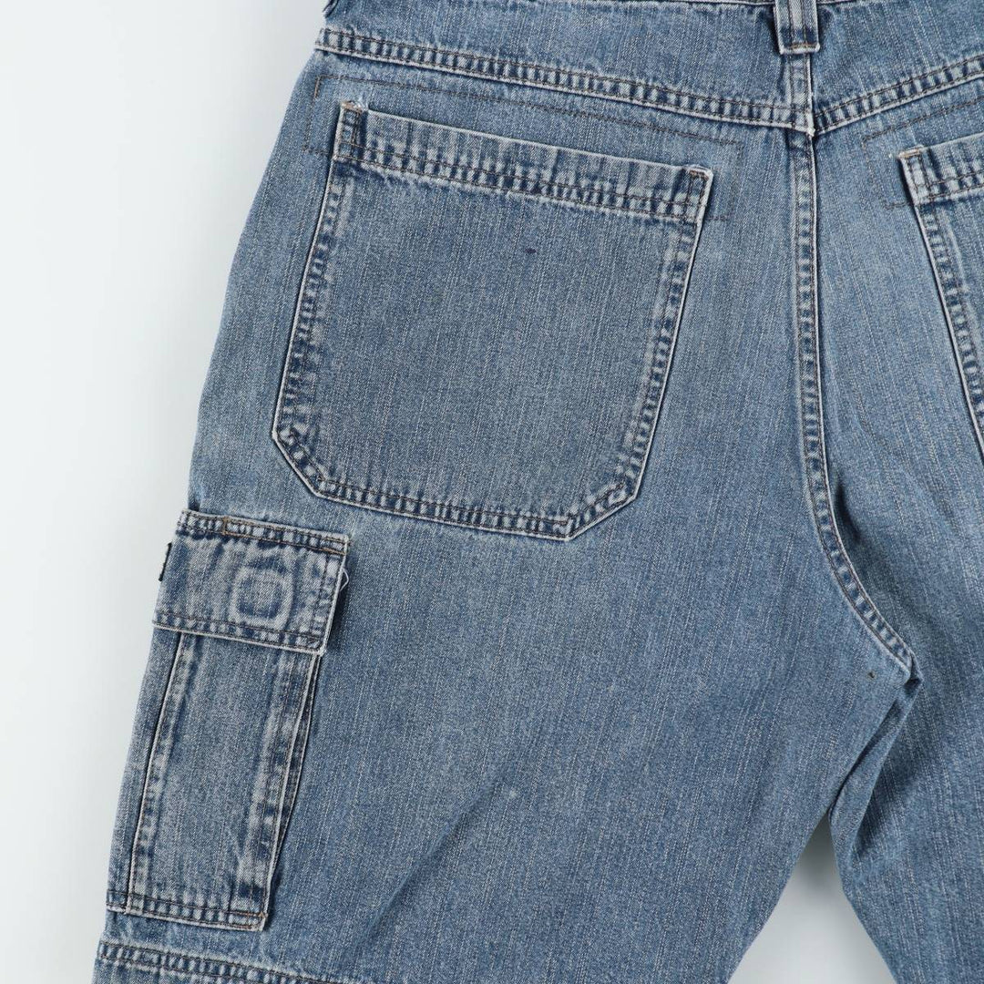 Wrangler denim cargo shorts, men's size W34 (approx.) cotton blue type Vintage Second Hand