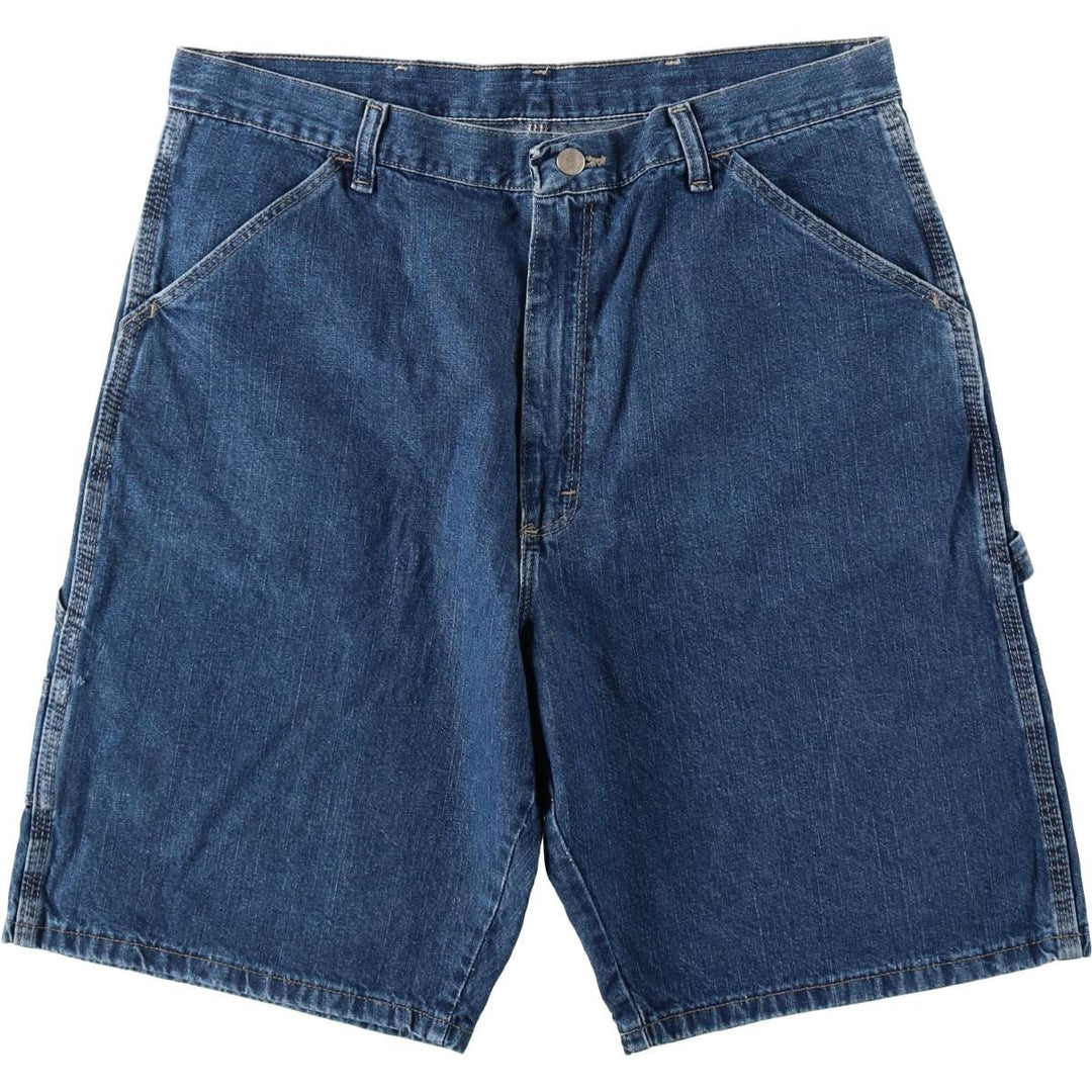Wrangler denim painter shorts, men's size W36 (approx.) cotton blue type Vintage Second Hand