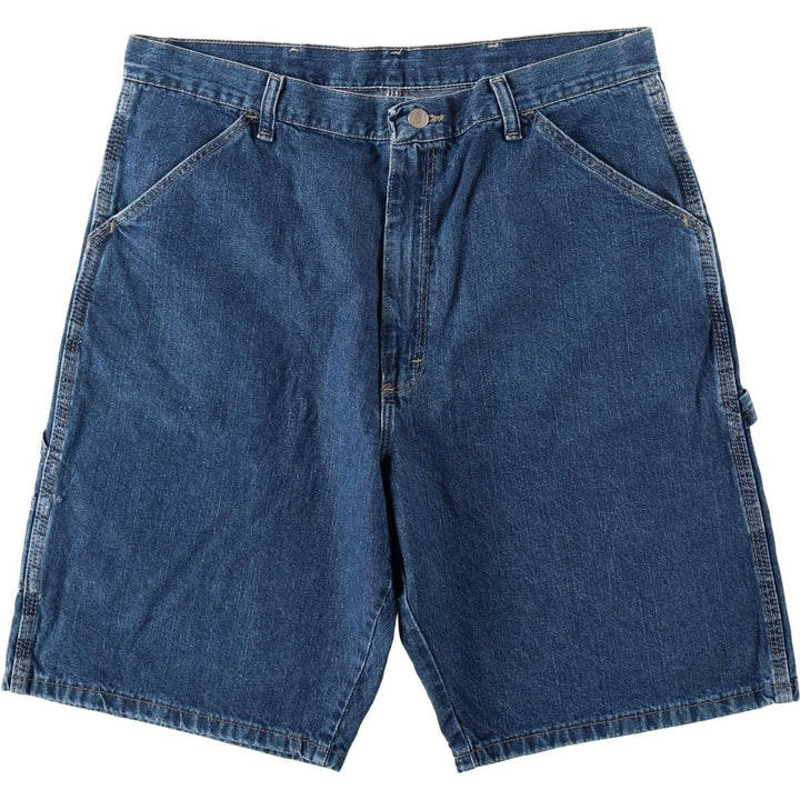 Wrangler denim painter shorts, men's size W36 (approx.) cotton blue type Vintage Second Hand