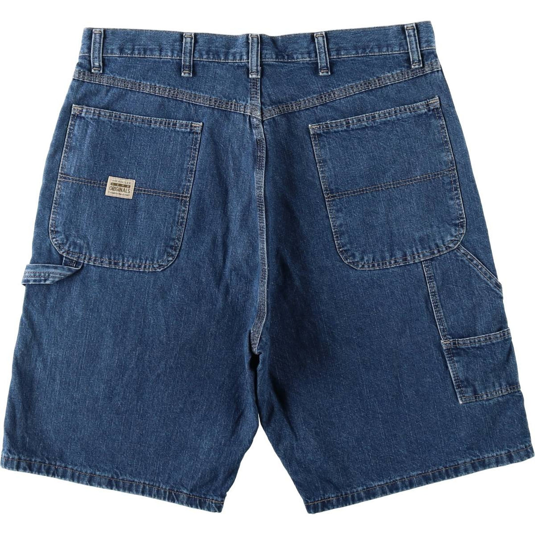Wrangler denim painter shorts, men's size W36 (approx.) cotton blue type Vintage Second Hand