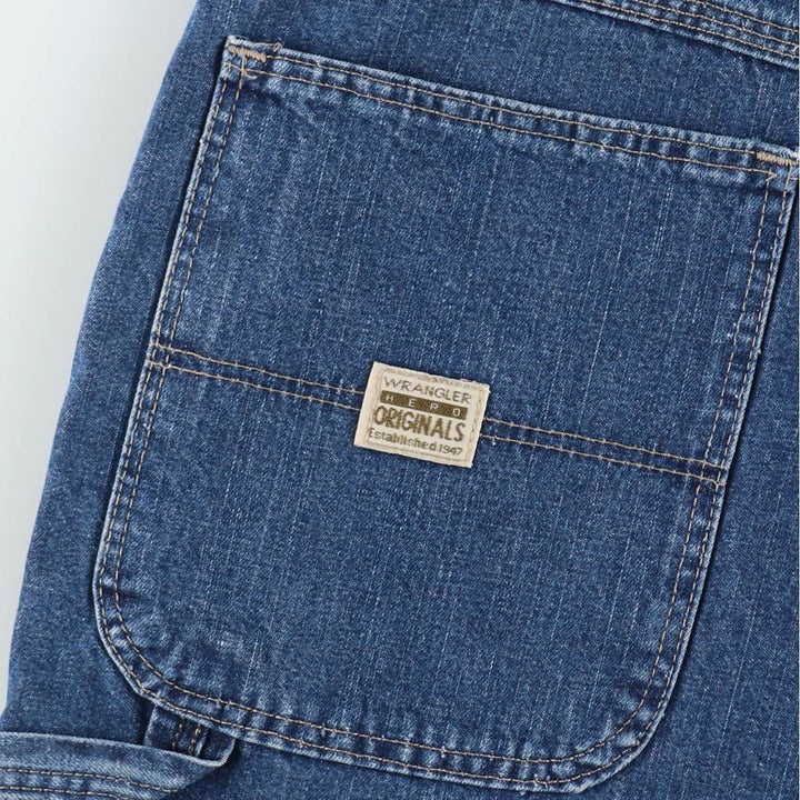 Wrangler denim painter shorts, men's size W36 (approx.) cotton blue type Vintage Second Hand