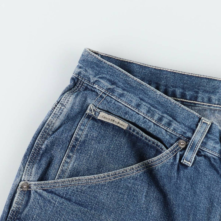 90s-00'S Calvin Klein Jeans Denim Painter Shorts, Men's W33 (approx.), Vintage cotton blue type Vintage Second Hand