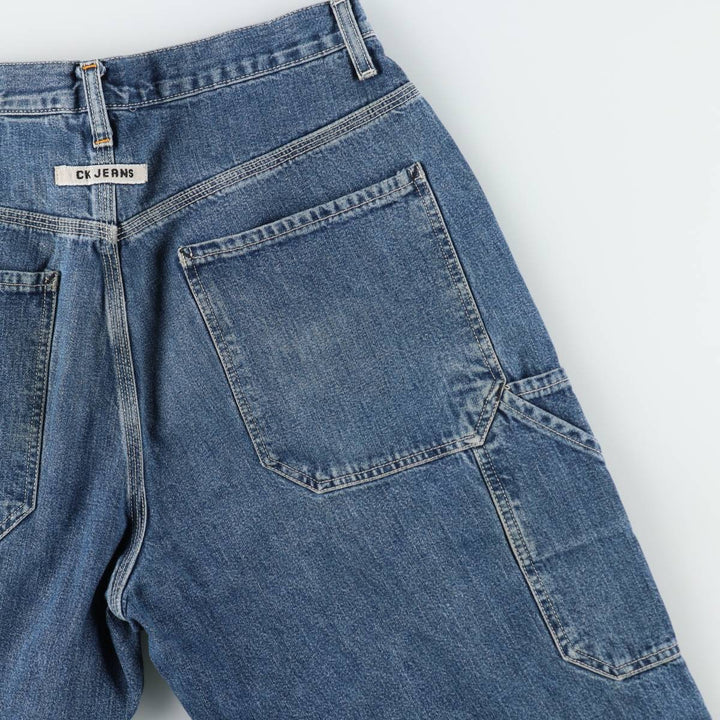 90s-00'S Calvin Klein Jeans Denim Painter Shorts, Men's W33 (approx.), Vintage cotton blue type Vintage Second Hand