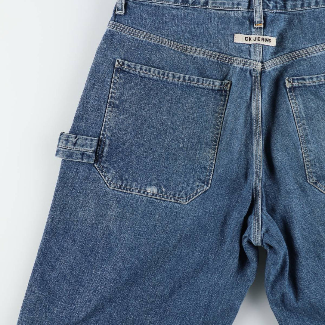 90s-00'S Calvin Klein Jeans Denim Painter Shorts, Men's W33 (approx.), Vintage cotton blue type Vintage Second Hand