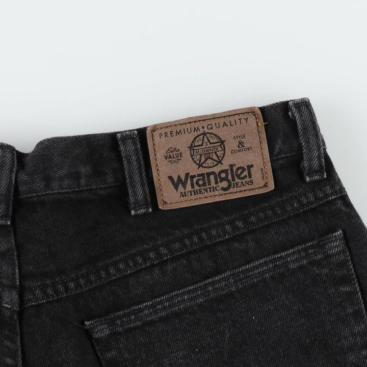 Wrangler Black Denim Shorts, Made in USA, Men's, W34 equivalent cotton black type Vintage Second Hand