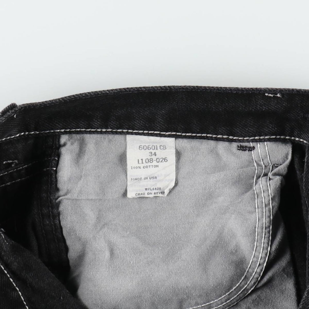 Wrangler Black Denim Shorts, Made in USA, Men's, W34 equivalent cotton black type Vintage Second Hand