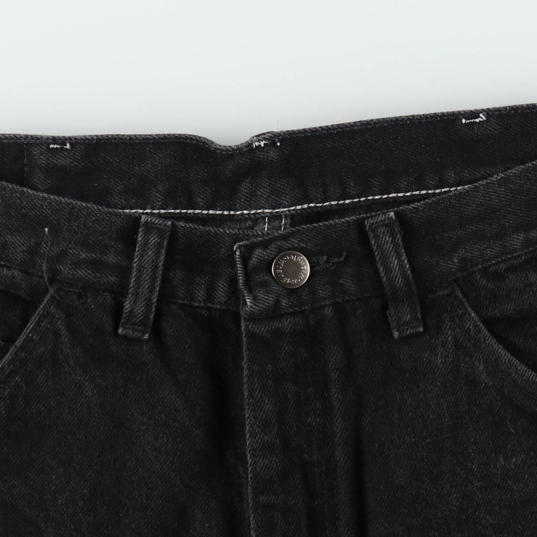 Wrangler Black Denim Shorts, Made in USA, Men's, W34 equivalent cotton black type Vintage Second Hand