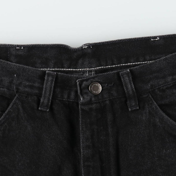 Wrangler Black Denim Shorts, Made in USA, Men's, W34 equivalent cotton black type Vintage Second Hand
