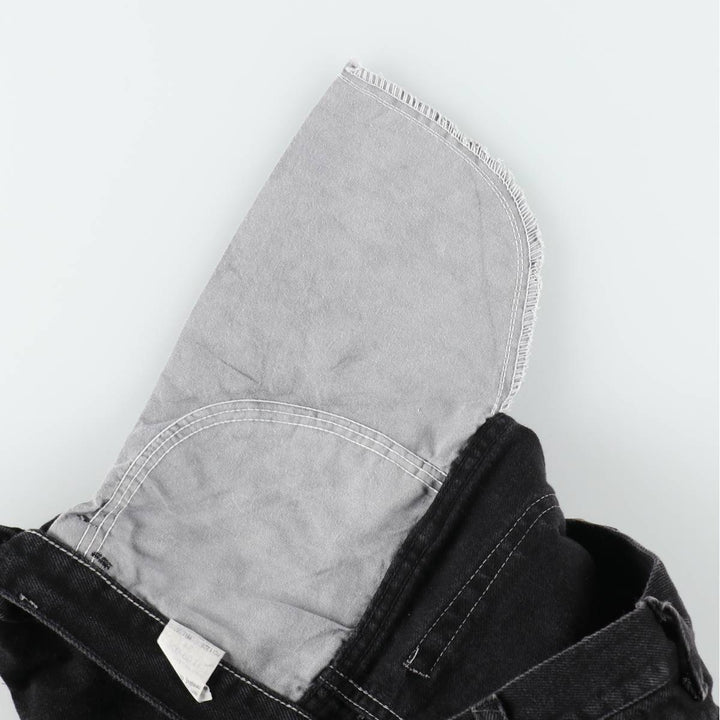 Wrangler Black Denim Shorts, Made in USA, Men's, W34 equivalent cotton black type Vintage Second Hand