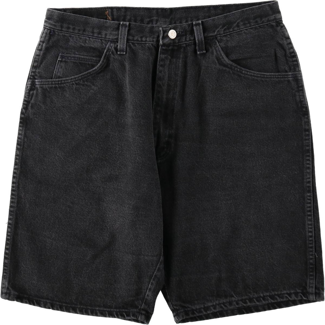 Wrangler Black Denim Shorts, Made in USA, Men's, W34 equivalent cotton black type Vintage Second Hand