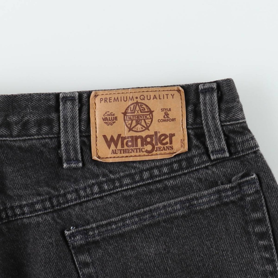 Wrangler Black Denim Shorts, Made in USA, Men's, W34 equivalent cotton black type Vintage Second Hand