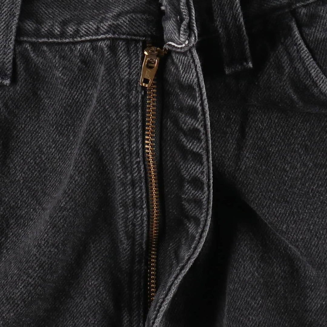 Wrangler Black Denim Shorts, Made in USA, Men's, W34 equivalent cotton black type Vintage Second Hand