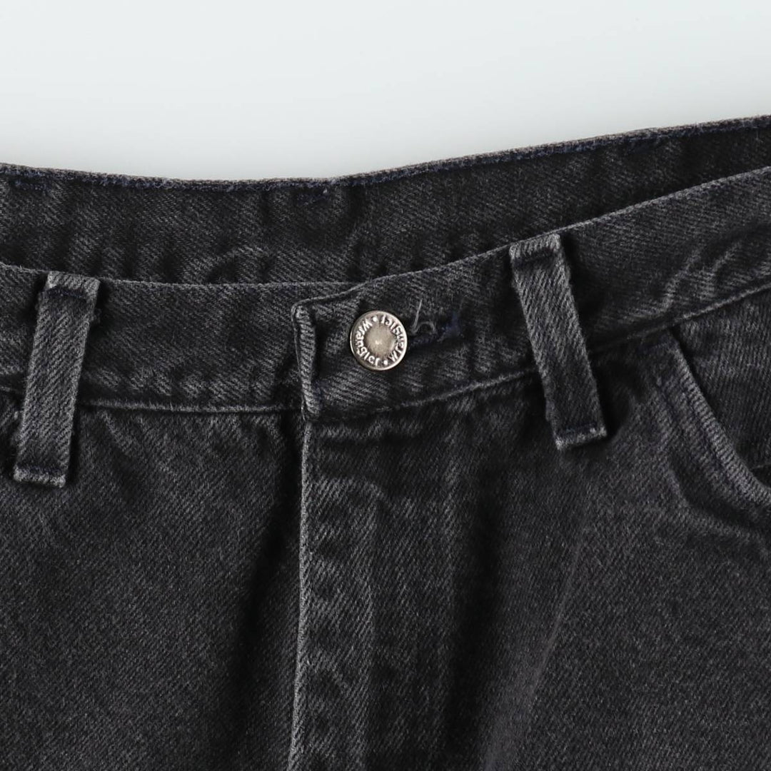 Wrangler Black Denim Shorts, Made in USA, Men's, W34 equivalent cotton black type Vintage Second Hand