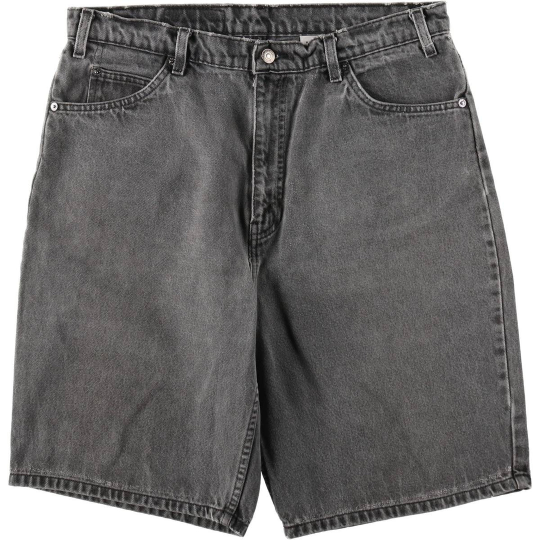 Levi's 550 Relaxed Fit Black Denim Shorts (Men's W35 equivalent) cotton black type Vintage Second Hand