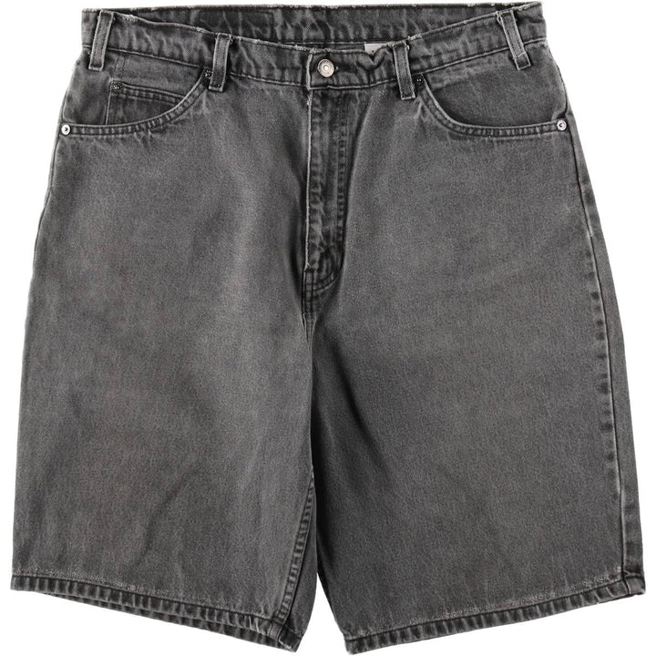 Levi's 550 Relaxed Fit Black Denim Shorts (Men's W35 equivalent) cotton black type Vintage Second Hand