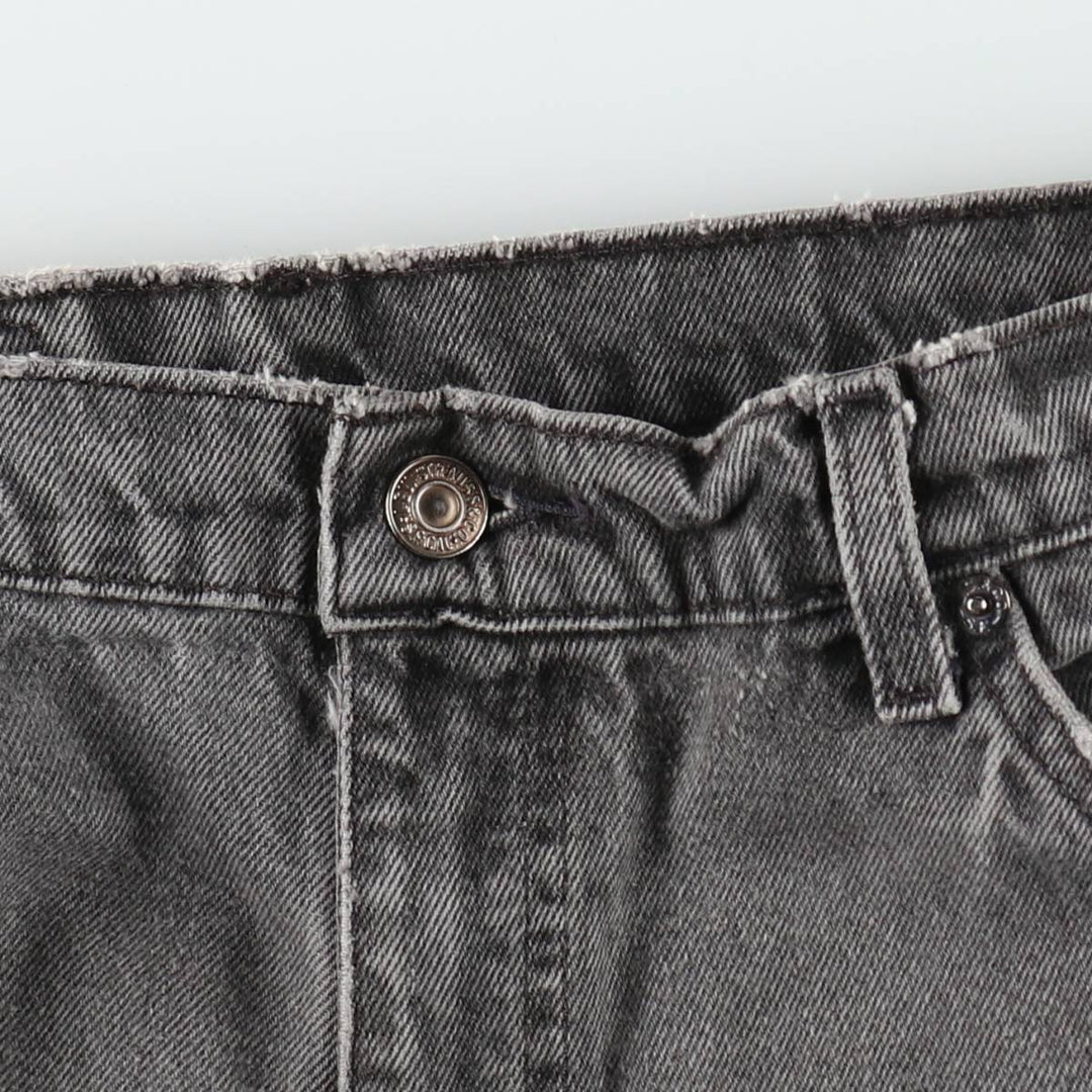 Levi's 550 Relaxed Fit Black Denim Shorts (Men's W35 equivalent) cotton black type Vintage Second Hand