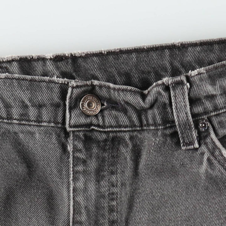Levi's 550 Relaxed Fit Black Denim Shorts (Men's W35 equivalent) cotton black type Vintage Second Hand