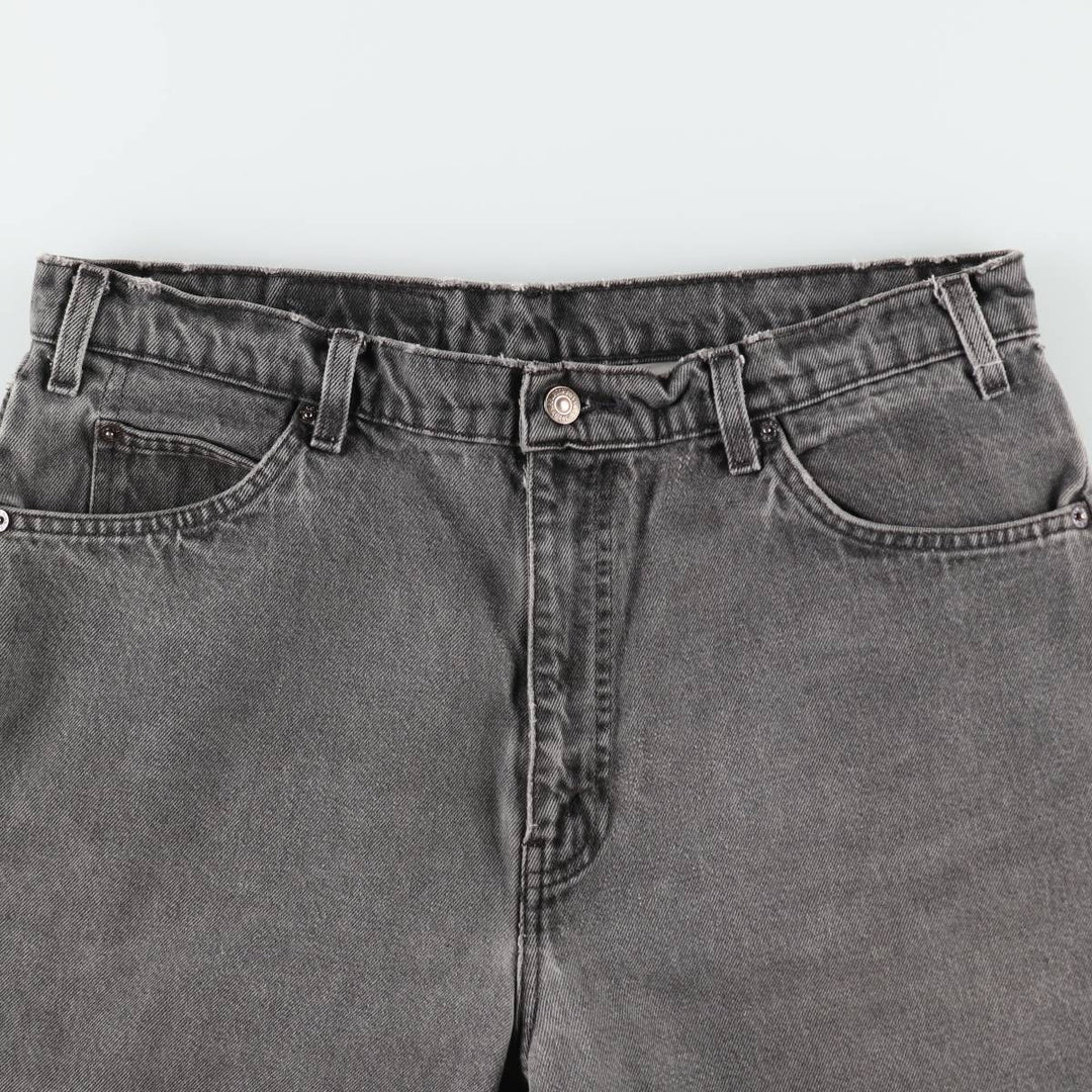 Levi's 550 Relaxed Fit Black Denim Shorts (Men's W35 equivalent) cotton black type Vintage Second Hand