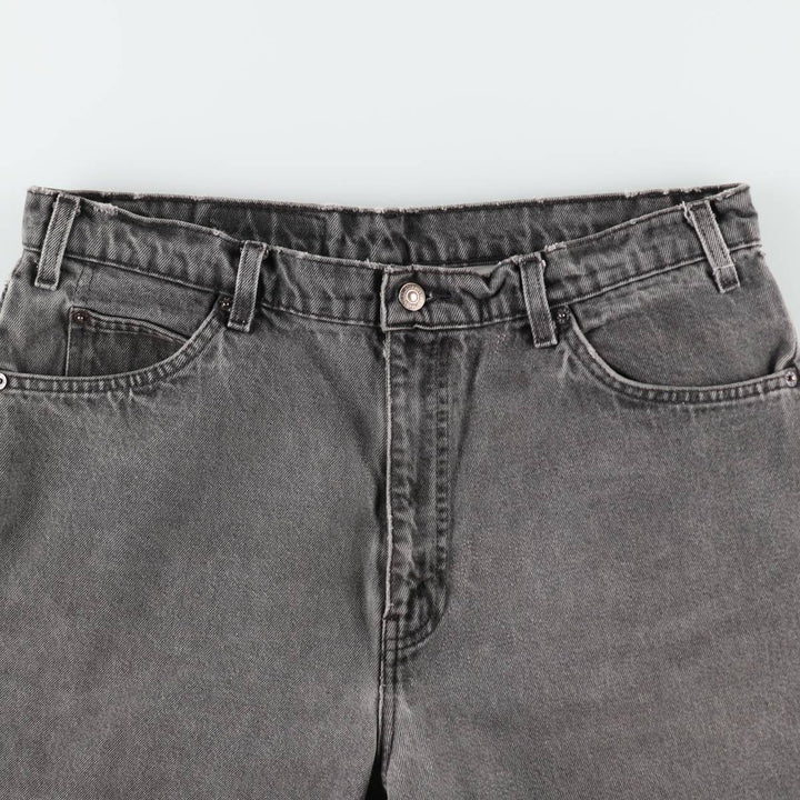 Levi's 550 Relaxed Fit Black Denim Shorts (Men's W35 equivalent) cotton black type Vintage Second Hand