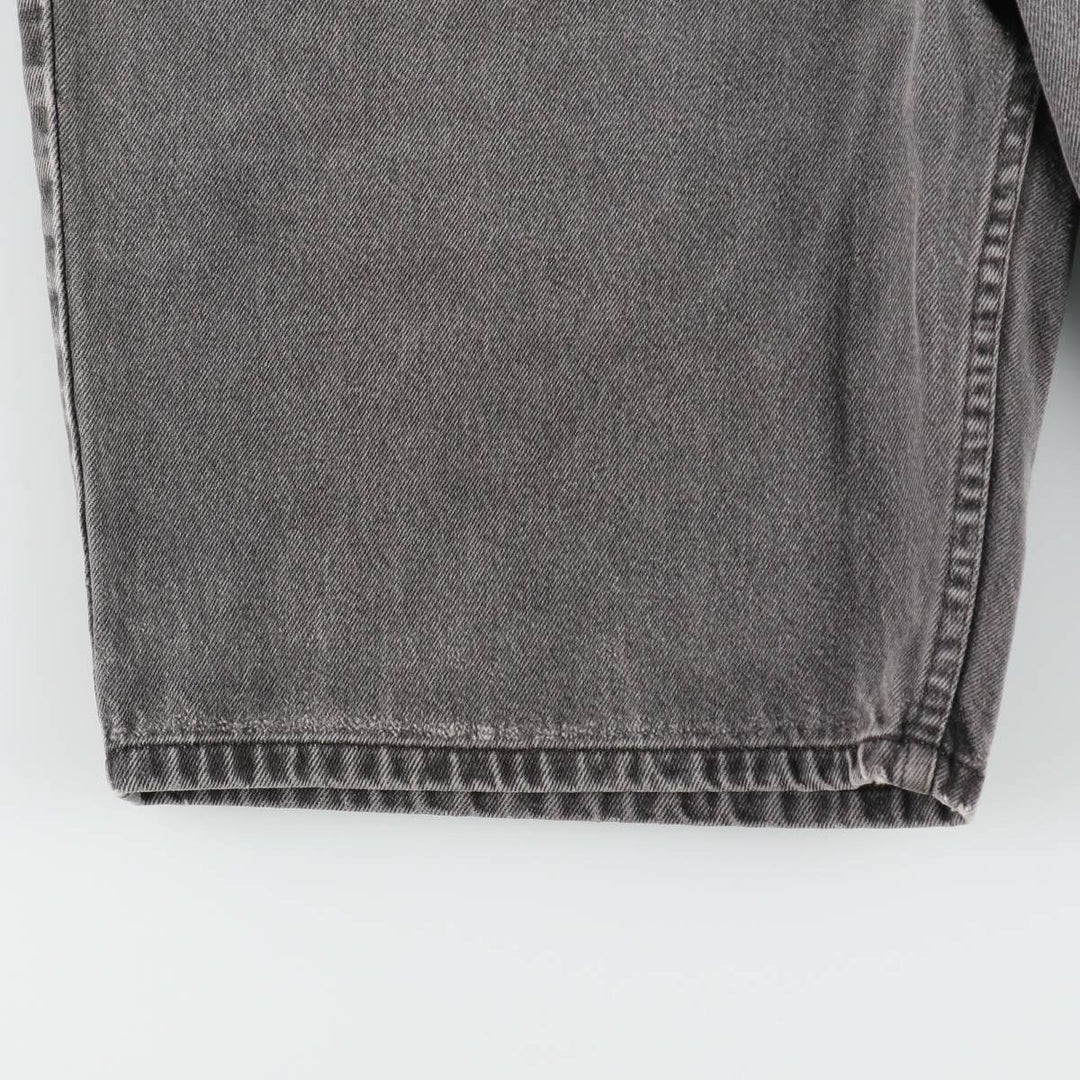 Levi's 550 Relaxed Fit Black Denim Shorts (Men's W35 equivalent) cotton black type Vintage Second Hand