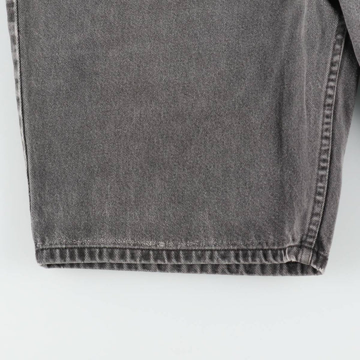 Levi's 550 Relaxed Fit Black Denim Shorts (Men's W35 equivalent) cotton black type Vintage Second Hand
