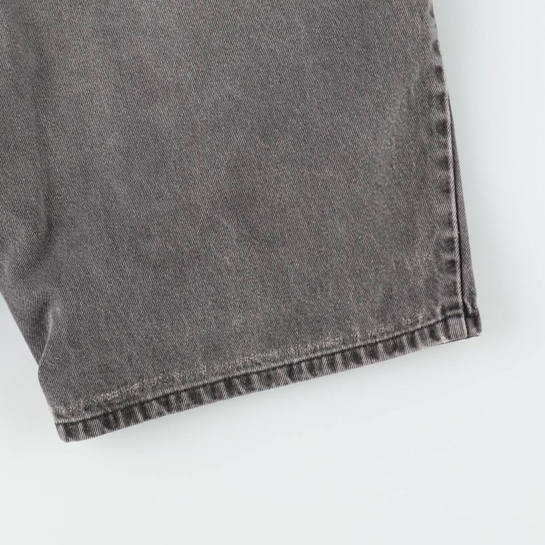 Levi's 550 Relaxed Fit Black Denim Shorts (Men's W35 equivalent) cotton black type Vintage Second Hand