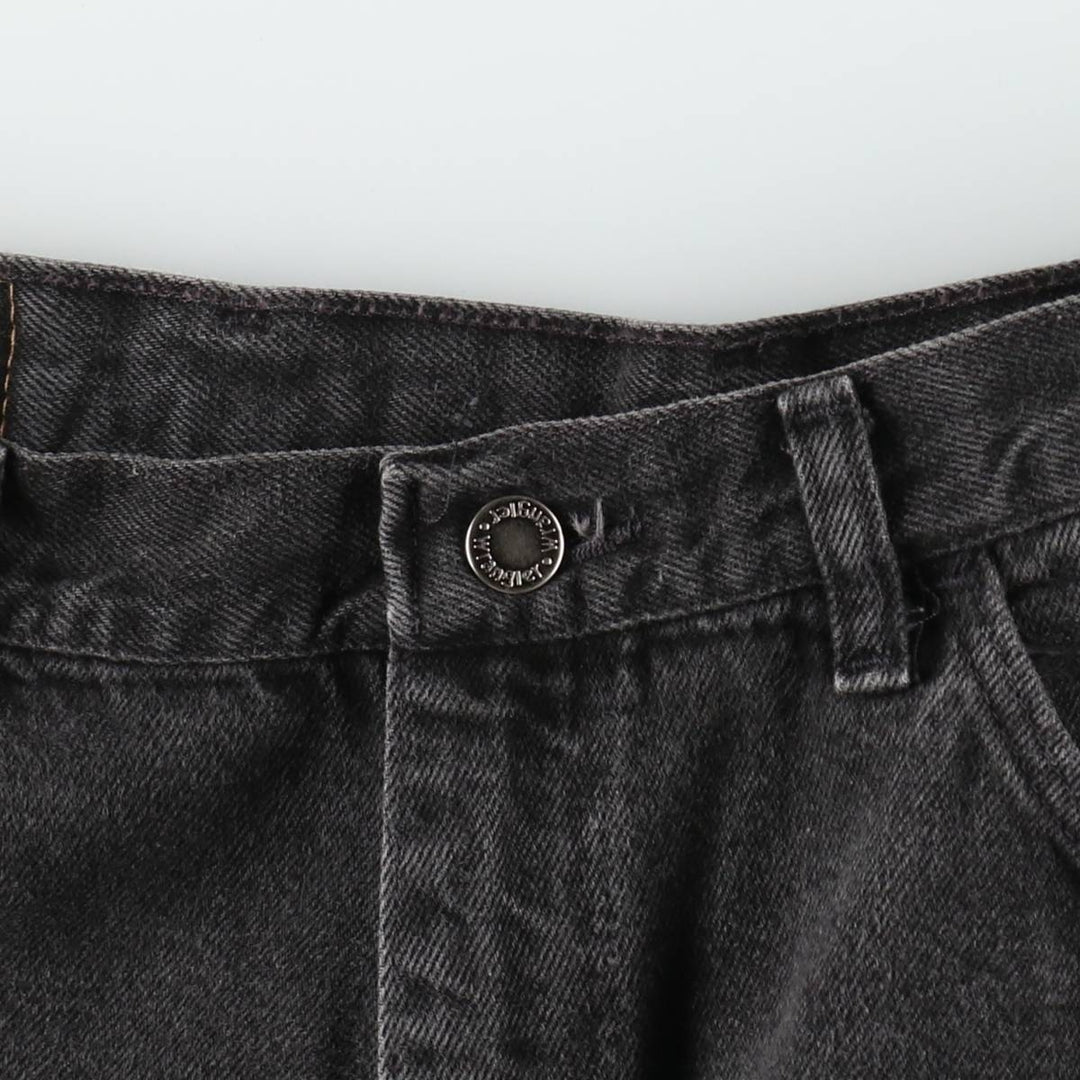Wrangler Black Denim Shorts, Made in USA, Men's, W34 equivalent cotton black type Vintage Second Hand