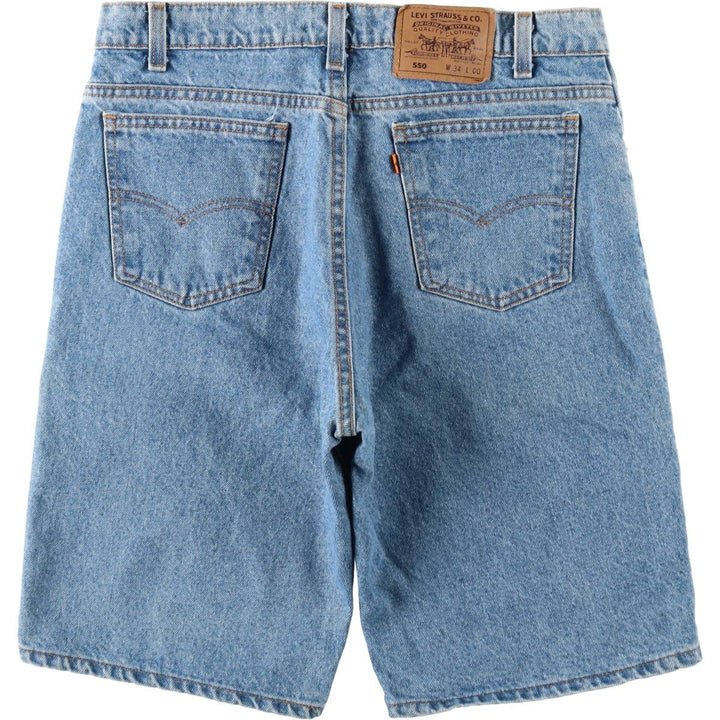 90'S Levi's 550 Orange Tab Denim Shorts, Half Pants, Made in USA, Men's W34 (approx.), Vintage cotton blue type Vintage Second Hand