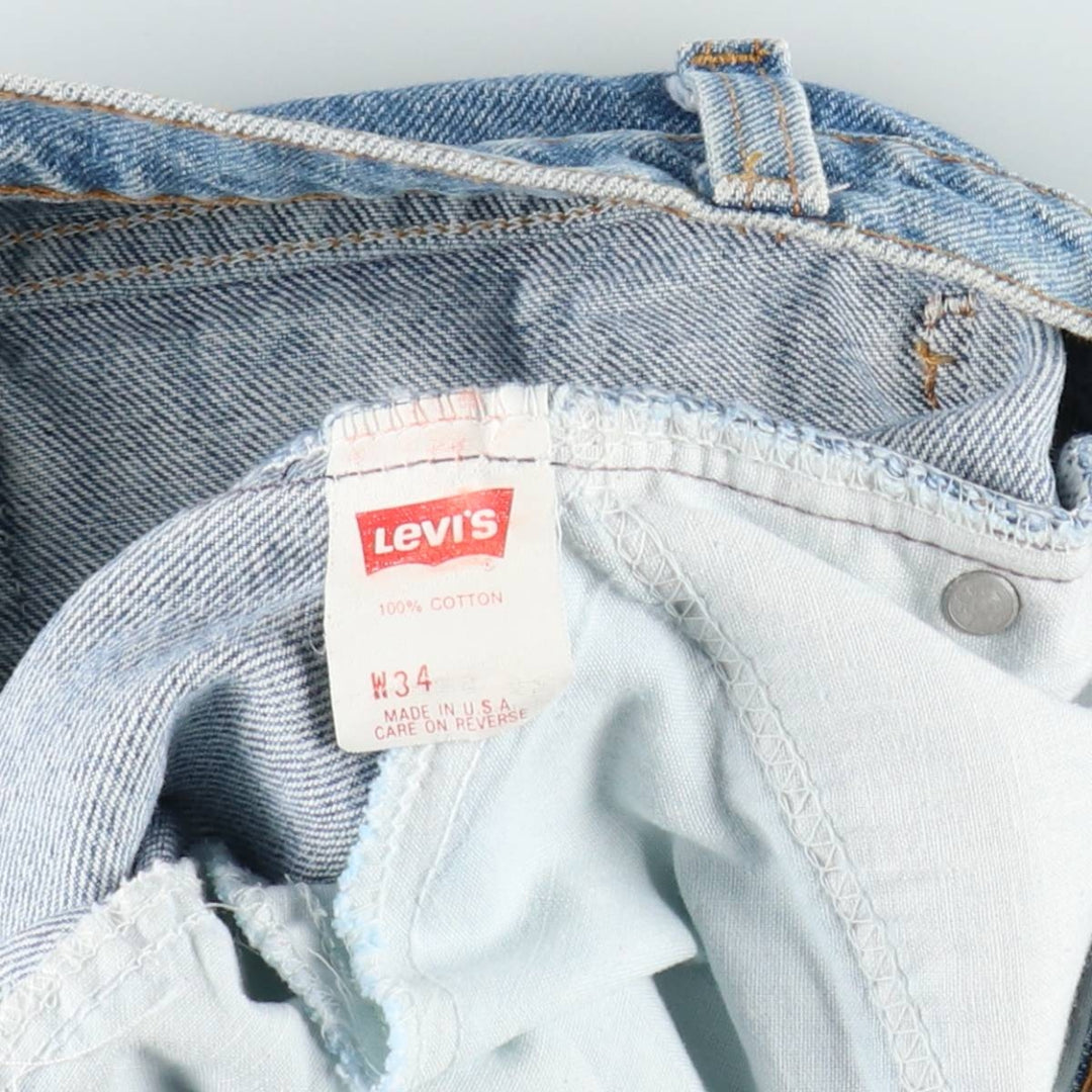 90'S Levi's 550 Orange Tab Denim Shorts, Half Pants, Made in USA, Men's W34 (approx.), Vintage cotton blue type Vintage Second Hand