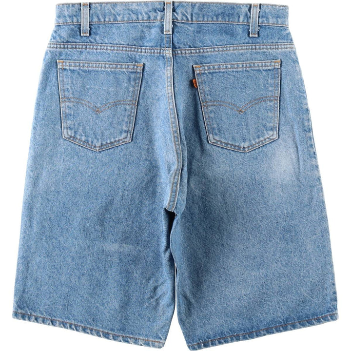 90'S Levi's Orange Tab Denim Shorts, Made in USA, Men's Size W34 (approx.), Vintage cotton blue type Vintage Second Hand