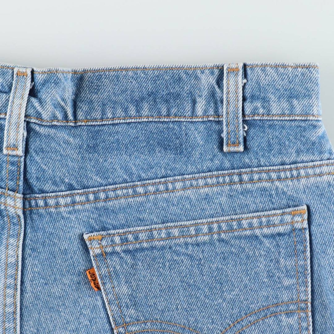 90'S Levi's Orange Tab Denim Shorts, Made in USA, Men's Size W34 (approx.), Vintage cotton blue type Vintage Second Hand