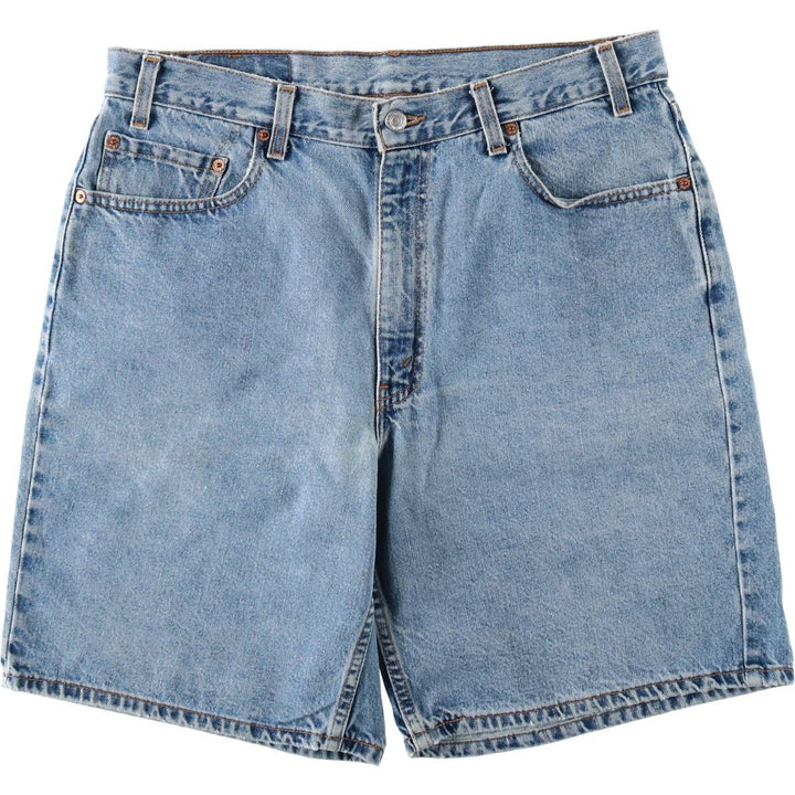 90'S Levi's 550 Relaxed Fit Denim Shorts, Made in USA, Men's W35 (approx.), Vintage cotton blue type Vintage Second Hand