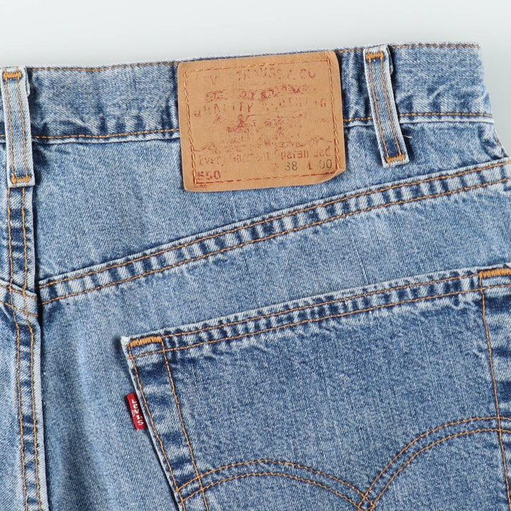 2000'S Levi's 550 Relaxed Fit Denim Shorts, Made in USA, Men's Size W38 (approx.) cotton blue type Vintage Second Hand