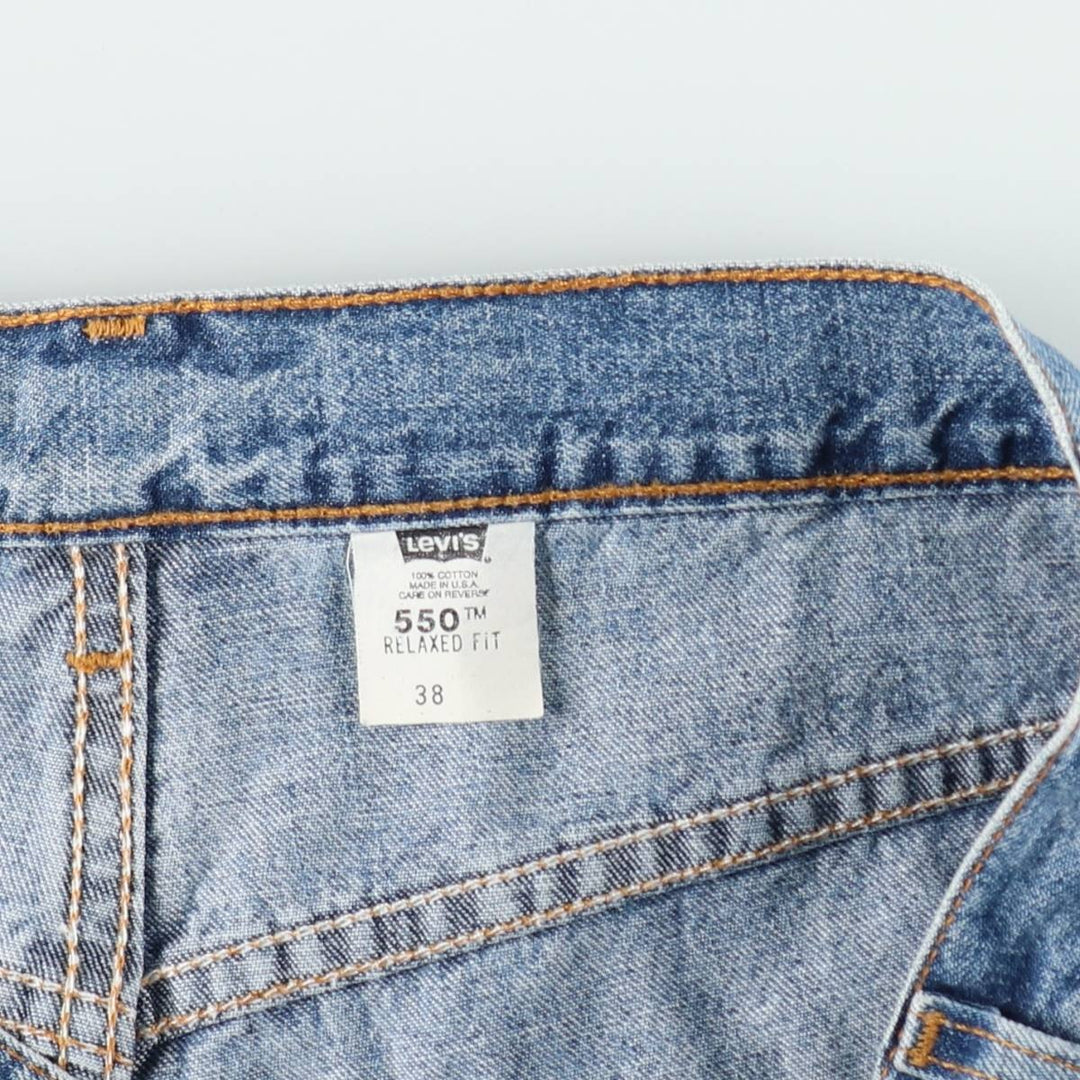 2000'S Levi's 550 Relaxed Fit Denim Shorts, Made in USA, Men's Size W38 (approx.) cotton blue type Vintage Second Hand