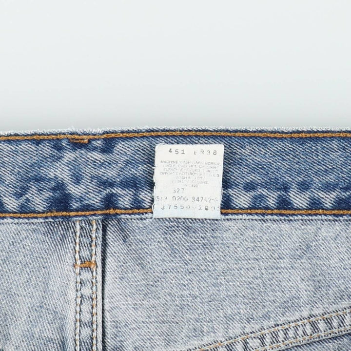 2000'S Levi's 550 Relaxed Fit Denim Shorts, Made in USA, Men's Size W33 (approx.) cotton blue type Vintage Second Hand