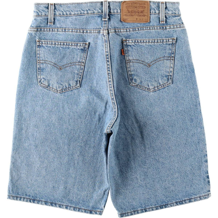 90'S Levi's 550 Denim Shorts, Made in USA, Men's Size W34 (approx.), Vintage cotton blue type Vintage Second Hand