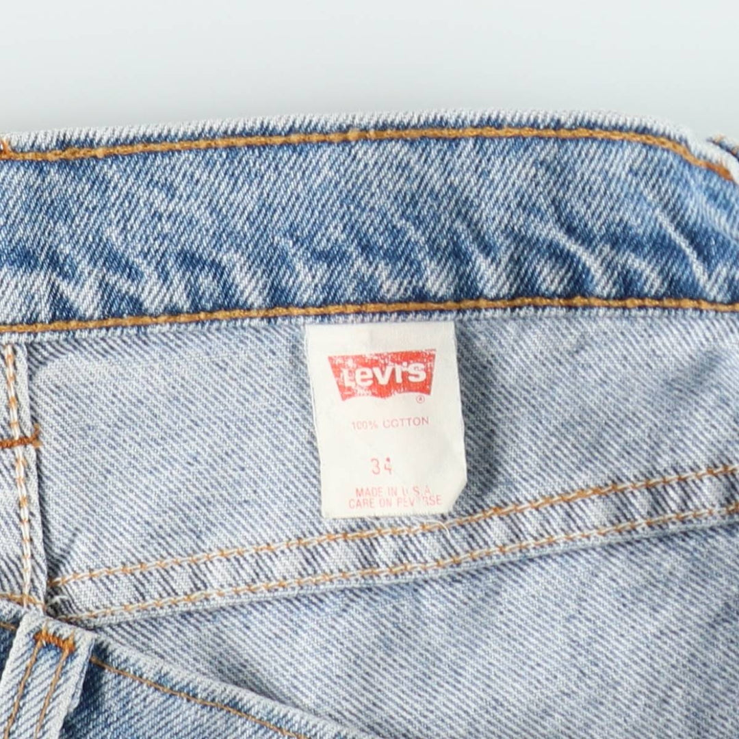 90'S Levi's 550 Denim Shorts, Made in USA, Men's Size W34 (approx.), Vintage cotton blue type Vintage Second Hand