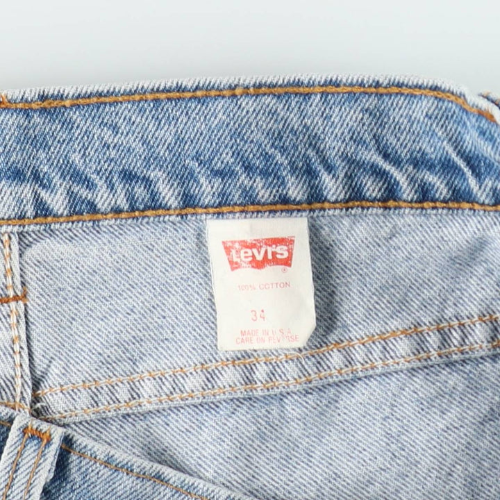 90'S Levi's 550 Denim Shorts, Made in USA, Men's Size W34 (approx.), Vintage cotton blue type Vintage Second Hand