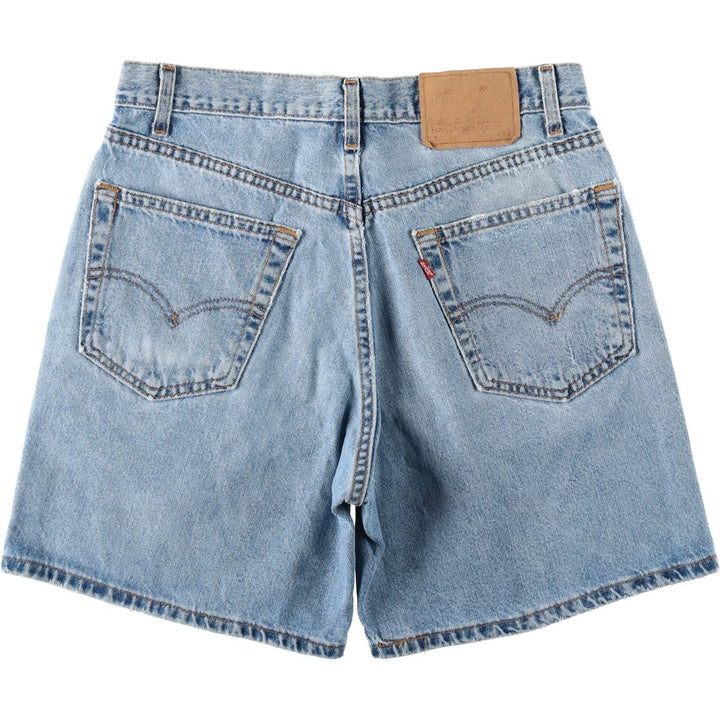 2000'S Levi's 550 Relaxed Fit Denim Shorts, Made in USA, Men's Size W32 (approx.) cotton blue type Vintage Second Hand
