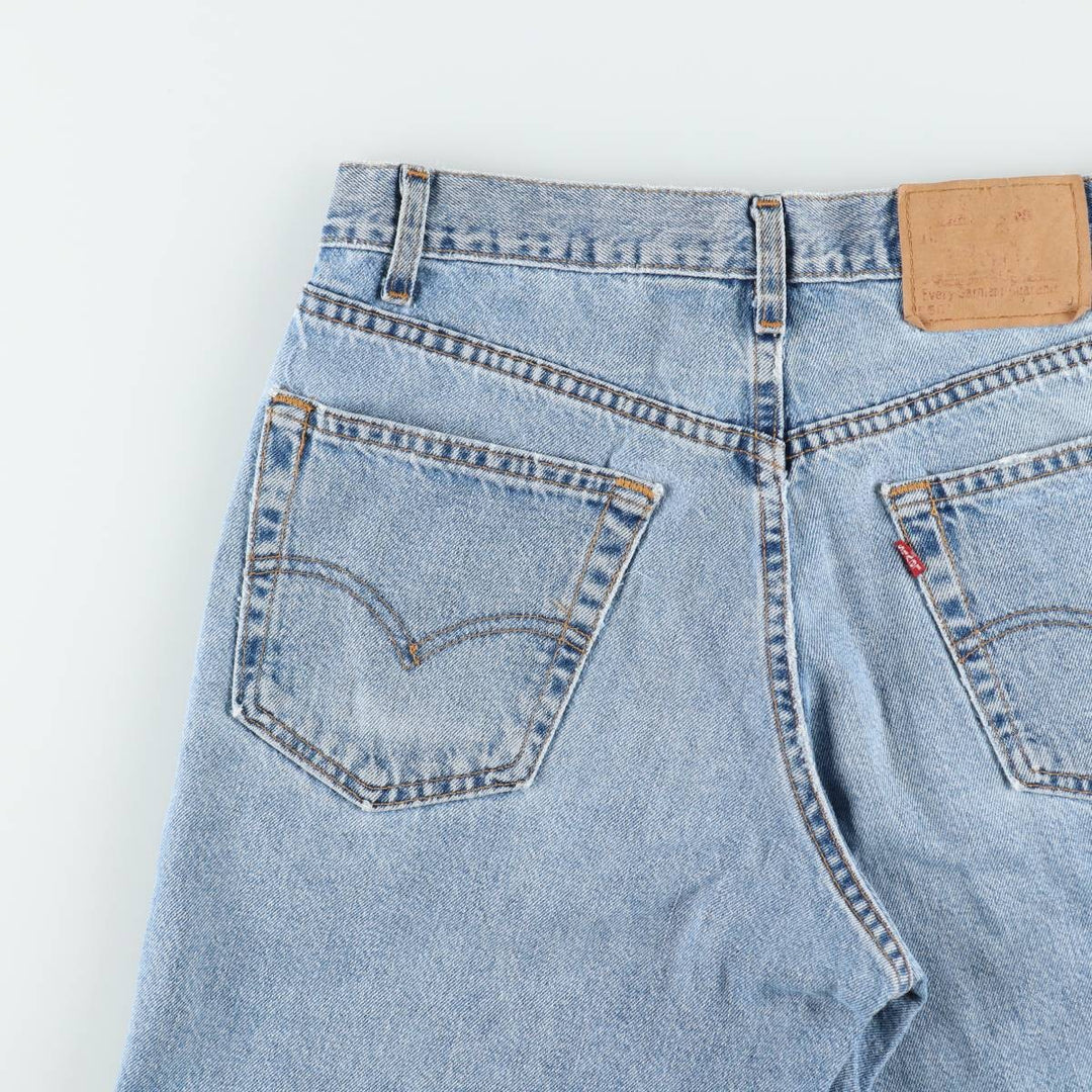 2000'S Levi's 550 Relaxed Fit Denim Shorts, Made in USA, Men's Size W32 (approx.) cotton blue type Vintage Second Hand